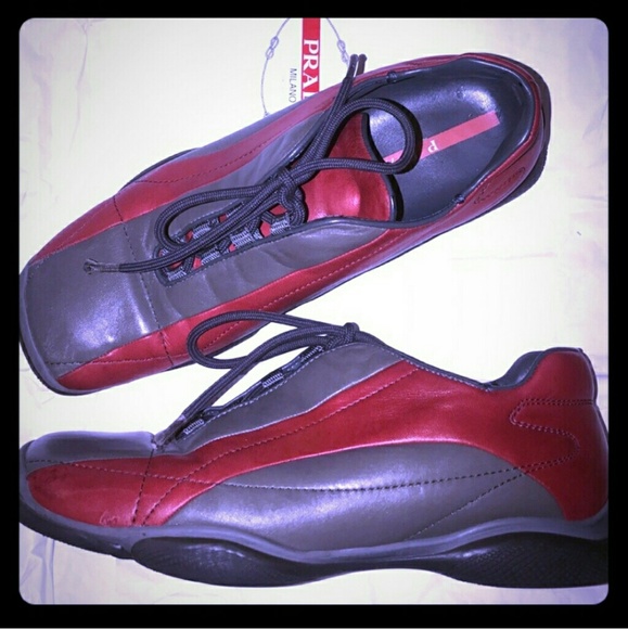 Prada linea rossa unisex tennis shoes - Picture 1 of 3